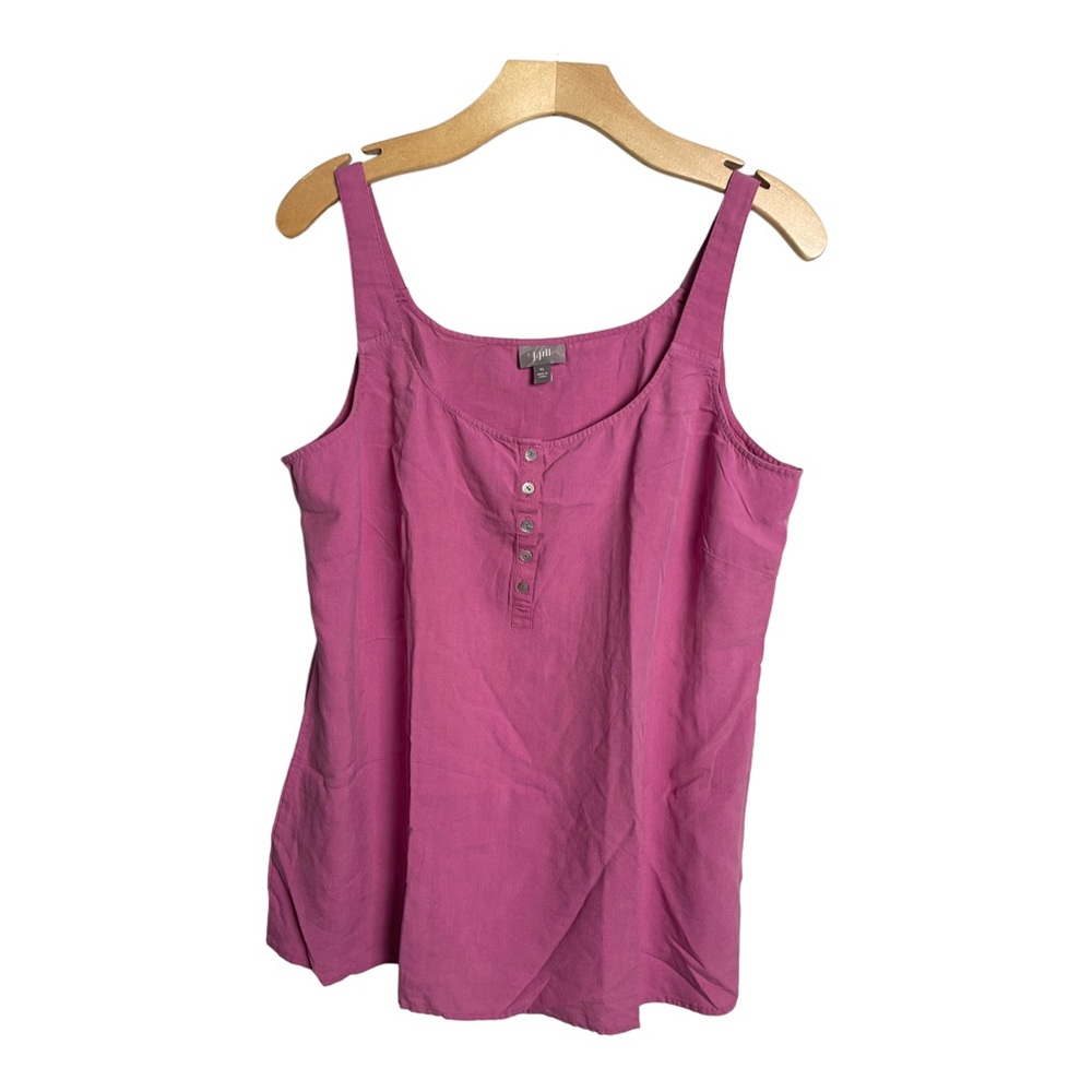 Eddie Bauer Pink Button-Front Tank Top